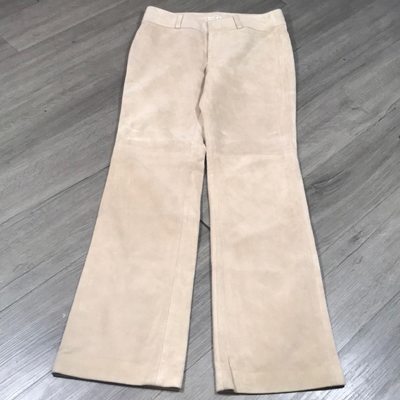 Banana Republic NWT Suede Mid-Rise Heritage Boot Cut Khaki Pants Size 4 - Picture 1 of 9